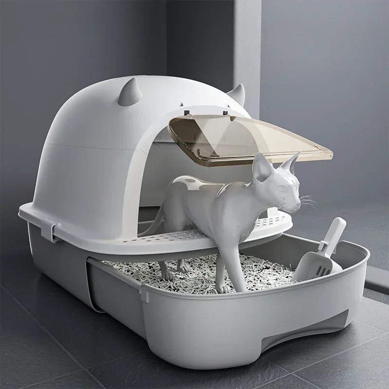 High-Appeal Cat Litter Box Convenient Drawer Design with Removable Top Fully Enclosed Toilet Anti-Splash Features for Cats