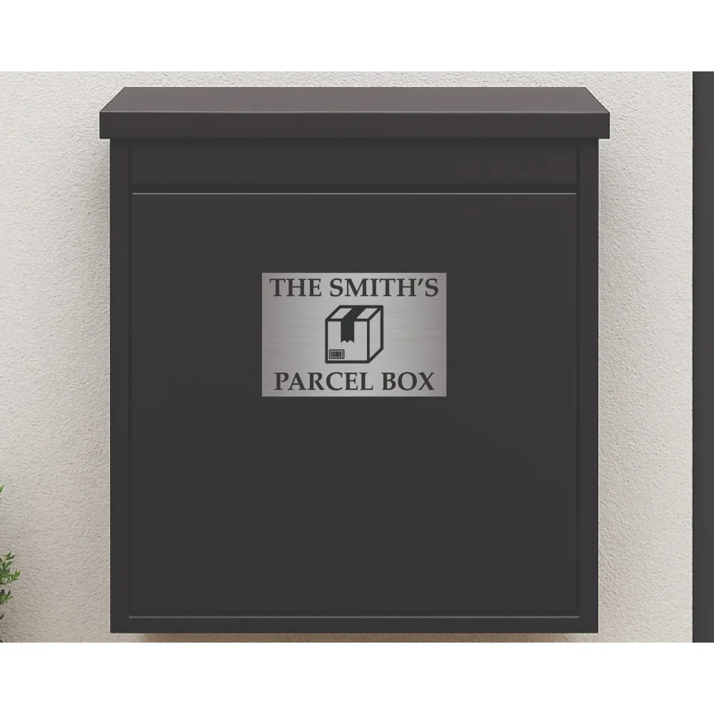 Personalised Parcel Box Composite Aluminum-Plastic Panel Sign Silver Plaque Stickers