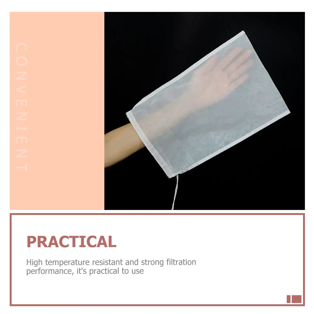 

10pcs Filter Bag Reusable Fine Mesh Straining Pouch For Soy Milk Nut Milk Juice Tea Food Grade Nylon Pocket Kitchen Strainer