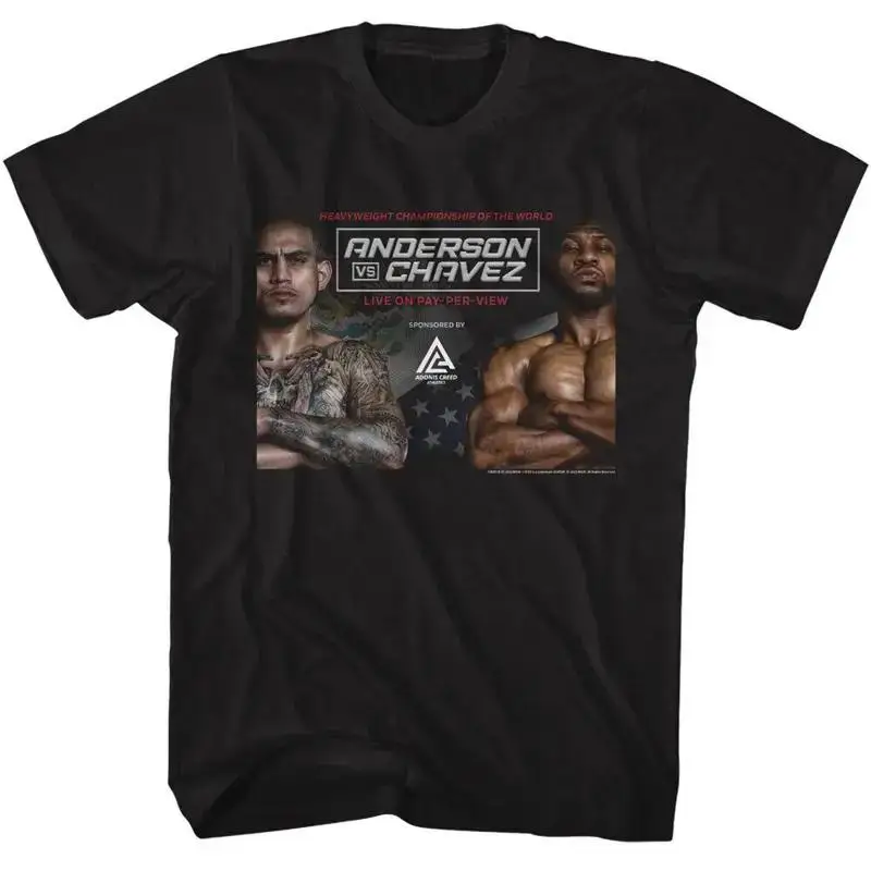 Creed Boxing Movie Anderson Vs Chavez Pay Per View Adonis Men's T Shirt