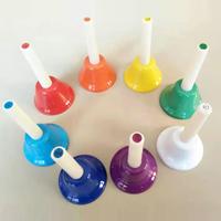 8Pcs Hand Bells Set, Colorful Diatonic Metal Bells, Hand Percussion Bells Musical Bells for Classroom Party