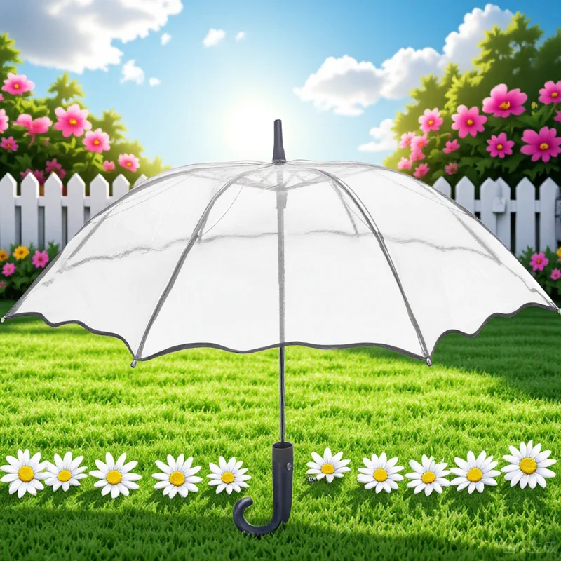 

Sun Rain Compact Lightweight Portable Foldable Outdoor Transparent Rain Sunshade All Weather For Travel Essentials Transparent