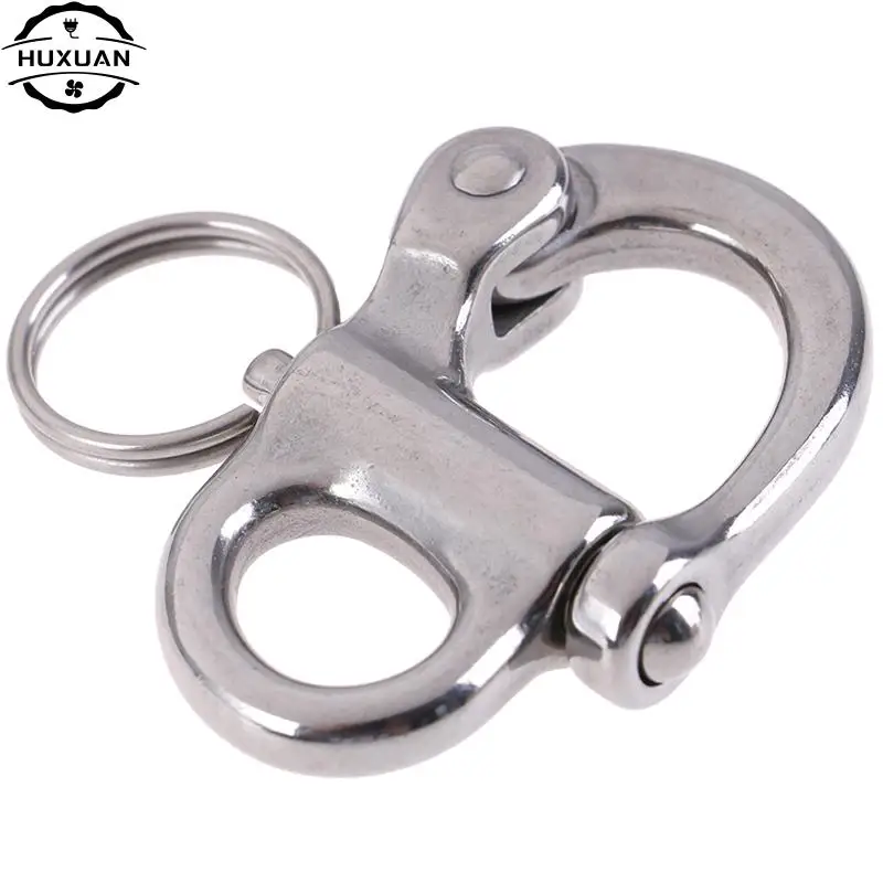 Stainless Steel 316 Rigging Sailing Fixed Bail Snap Shackle Fixed Eye Snap Hook Sailboat Sailing Boat Yacht Outdoor Living