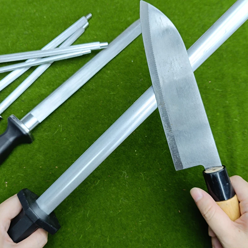 Professional Honing Steel Rod, Stainless Steel Chef Knife Sharpening Stick for Kitchen Knives