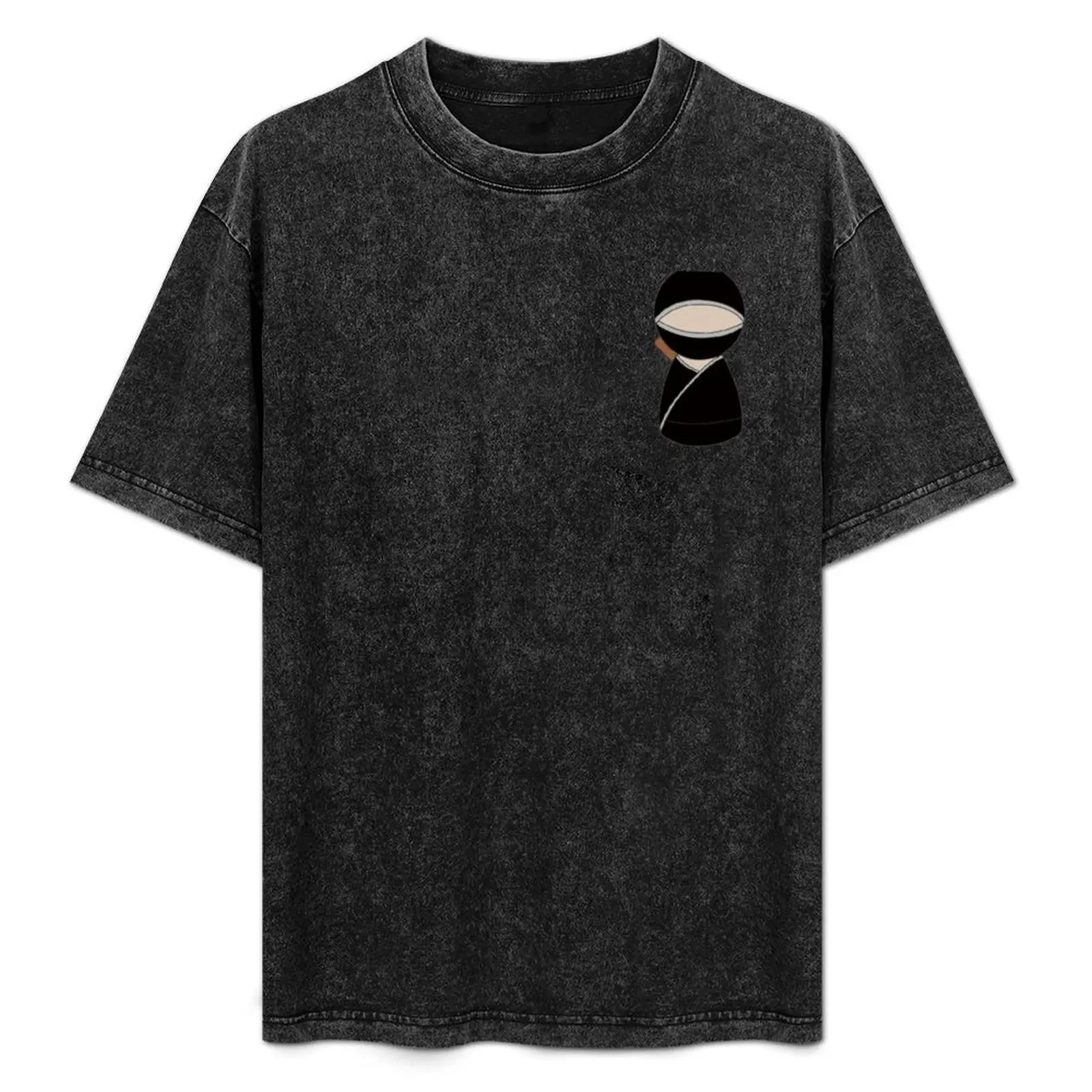 

Black Ninja , Japanese Male Kokeshi Doll T-Shirt tops korean fashion mens t shirts pack