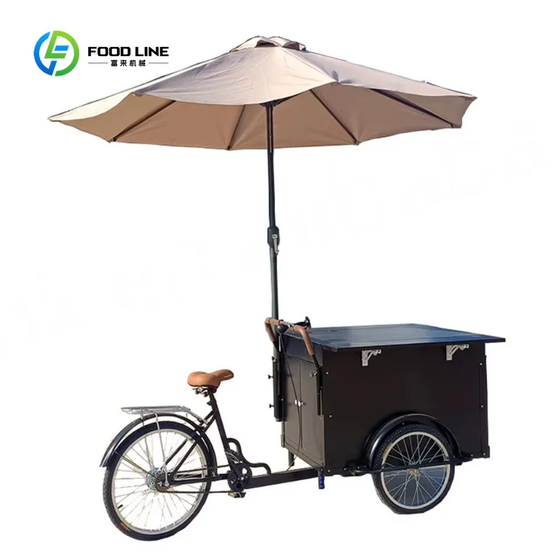

Customized Ice Cream Mall Store Kiosk Color Refrigerator Cart / Food Truck Vending Food Cart Electric Ice Cream Bike for Sale