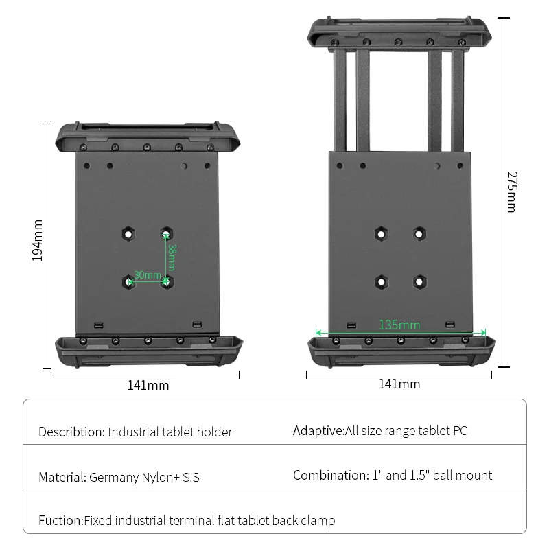 VINmounts industrial tablet mount for 7