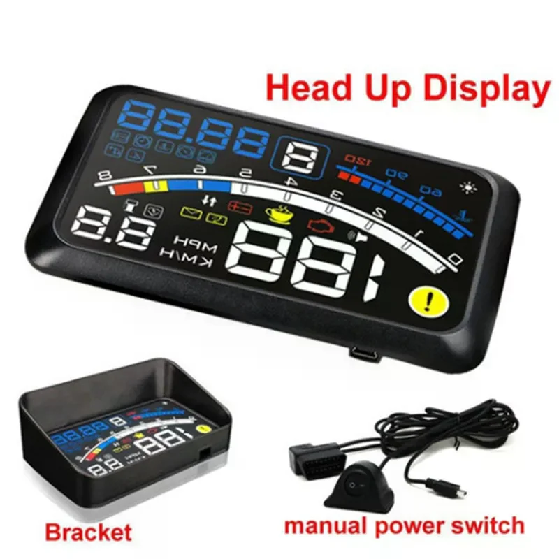 Universal F4 Head up Display HUD ODB2 Car Speedometer Warning System Auto Safety