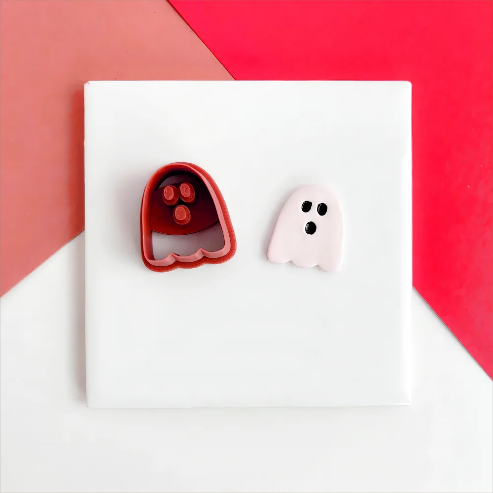 Little Ghost Shape Cutting Mold Set, argila macia, brincos DIY, Earnail Jewelry, ferramenta Halloween