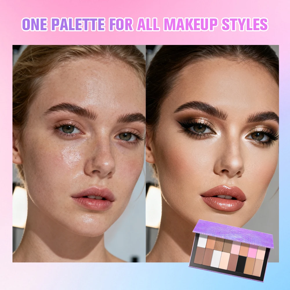 Palette de fards à paupières à faible Saturation, 16 couleurs, tout thé mat, abricot, maquillage quotidien de la terre, ombres à paupières longue durée