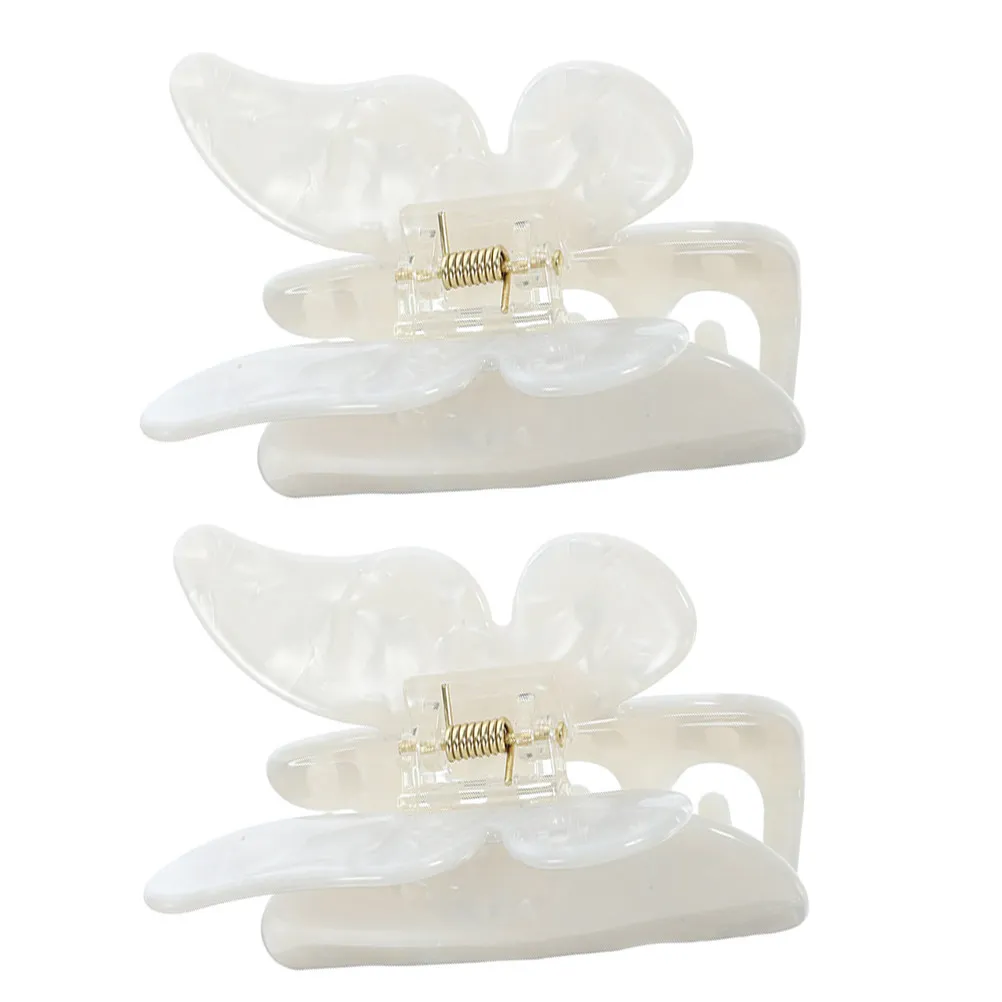 

2 Pcs Claw Clip Acetate Small Hair Clips for Women Butterfly Modeling Shaped Thick Accessories