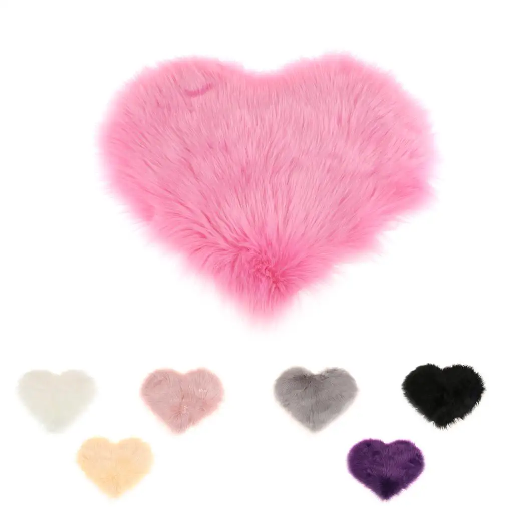 Luxury Rug, Heart Shaped with Thick Pile, Machine Washable, Decor
