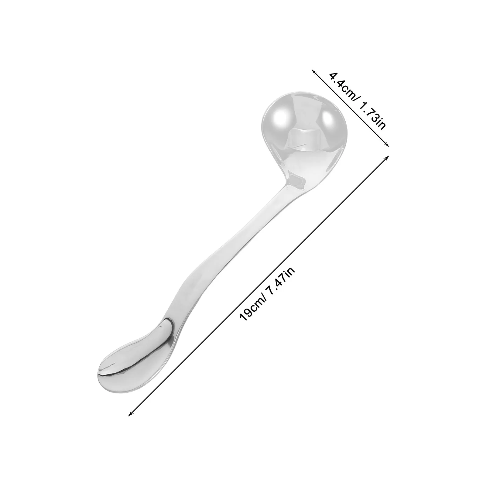 Curved Handle Adaptive Spoon for Elderly Disabled Deep Spoon Head Comfort Grip Wrist Friendly Self Feeding Utensil Arthritic