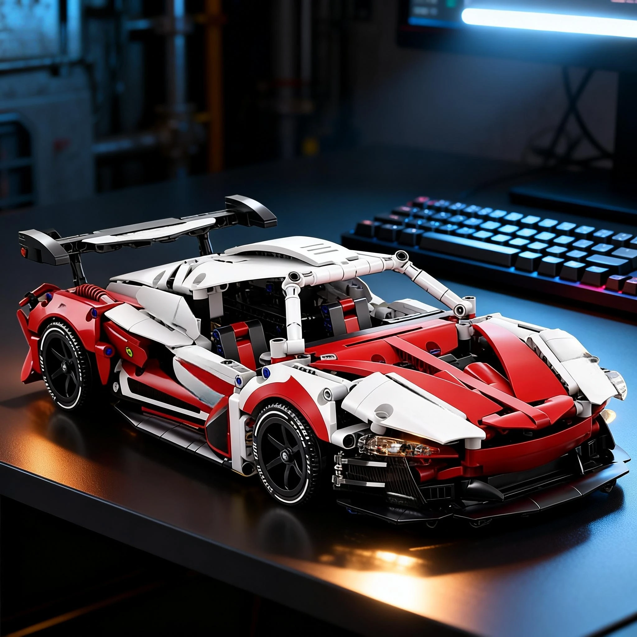 1280pcs P1 Mechanical Ultimate Supercar Car Sports Car Building Blocks Model Toys Birthday Christmas Gifts Building Blocks