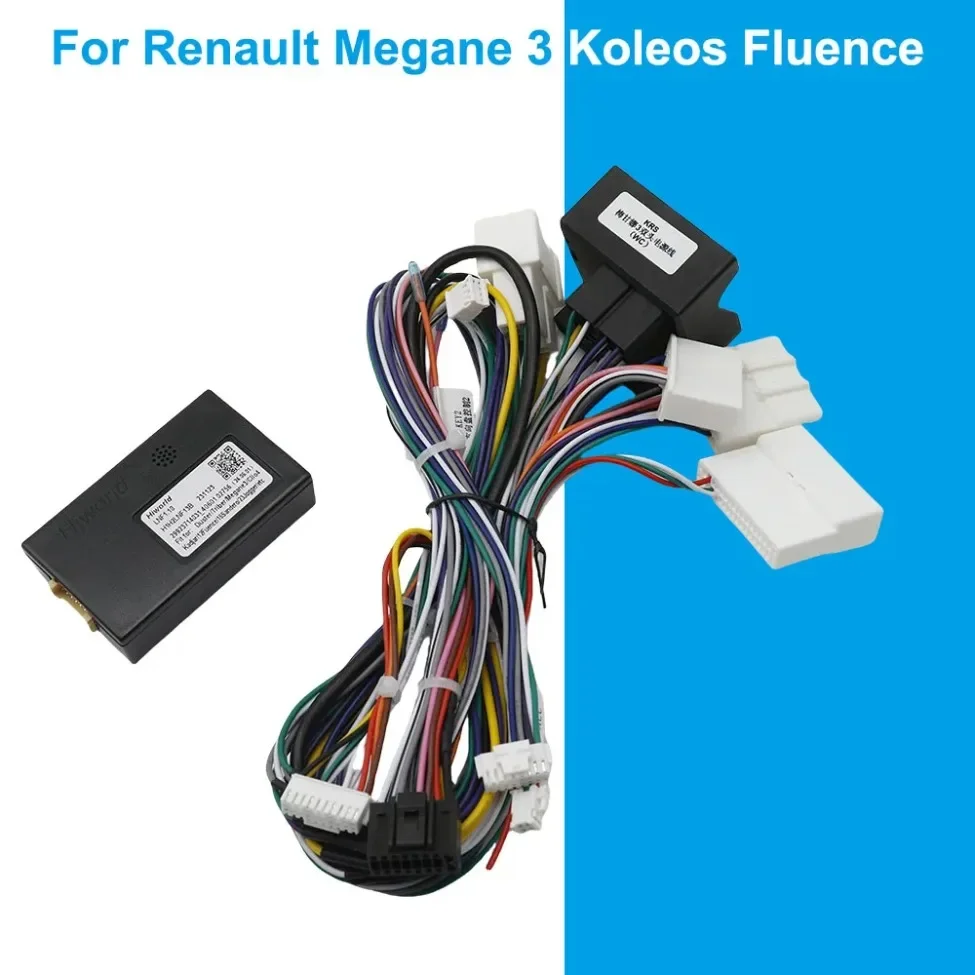 

16-контактный жгут проводов автомобильного радио с декодером CANBUS для Renault Megane III Koleos Fluence, стерео адаптер кабеля питания
