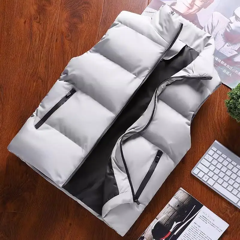 

Утепленный хлопковый жилет для мужчин, для активного отдыха, осенне-зимний, новый, теплый, повседневный, модный жилет с V-образным вырезом