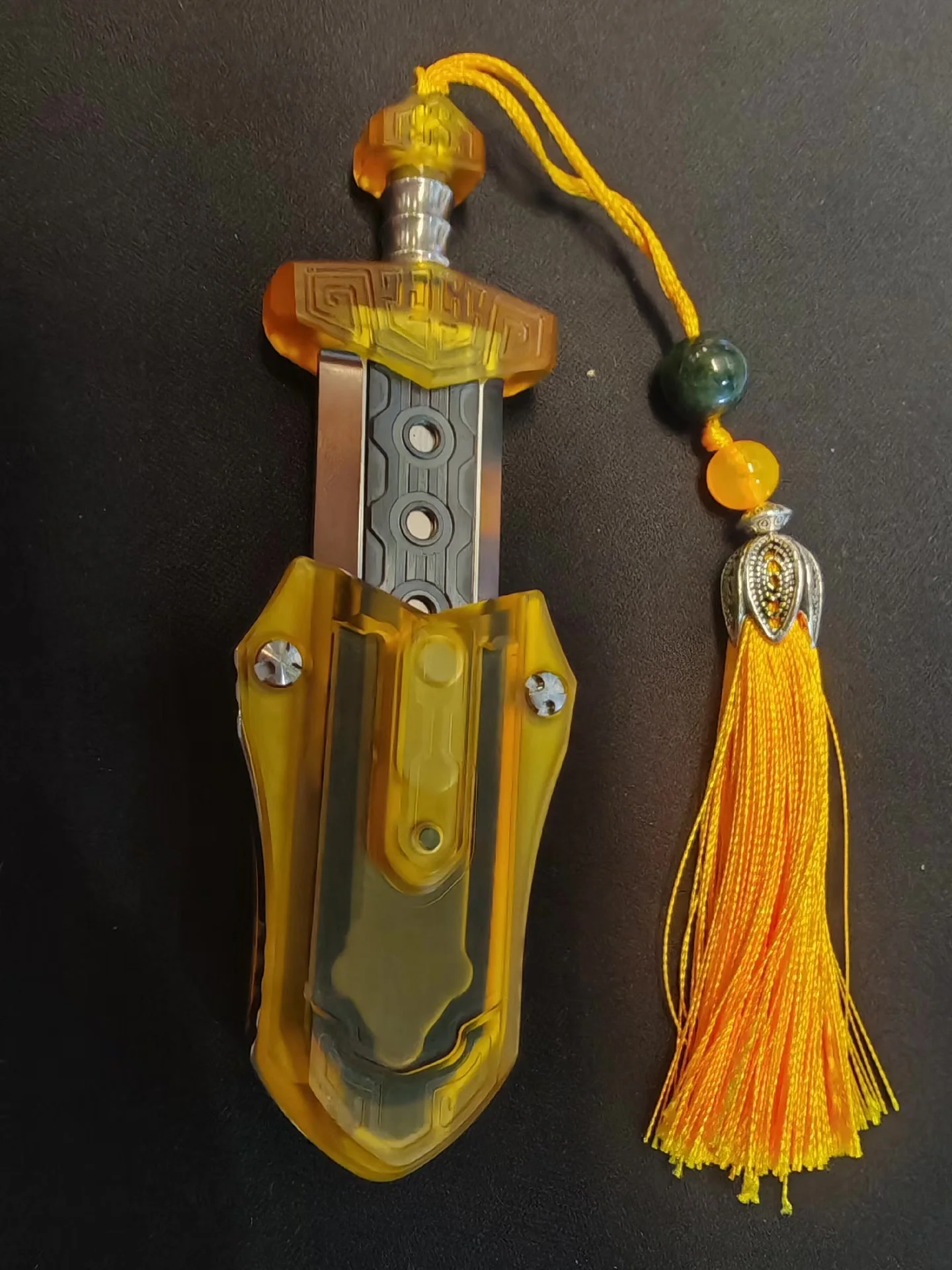 Used EDC Tai Ajian Edc To Play Wule Zhi Pei Tai Ajian Mechanical Push Card Edc Decompression Toy Tide