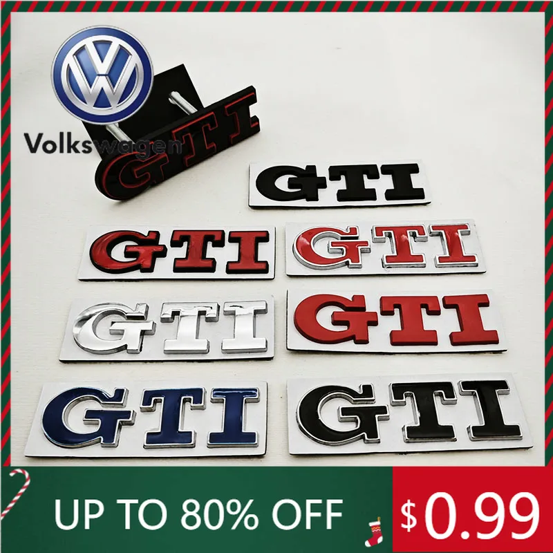 

Interior Stickers 3D Metal Car Grille Logo GTI Badge Emblem For Volkswagen VW Polo Golf 4 5 6 7 8 Mk4 Mk5 MK6 MK7 MK8 GTI Sticke