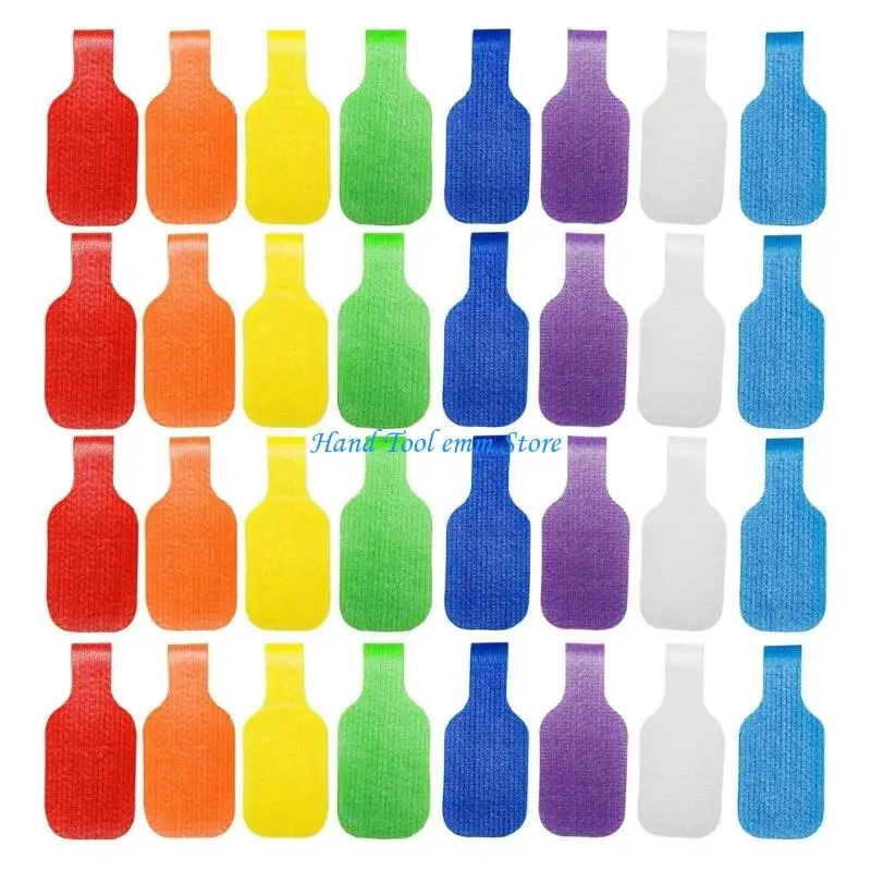 H37F 20/30/50pcs Set Colorful Wire Bundlers Featuring Integrated Marking Sections