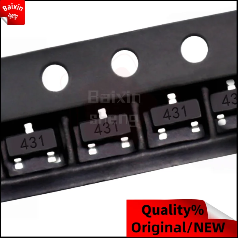 50/100 штук, TL431, SOT-23, точность 0,5%, транзистор-регулятор напряжения для поверхностного монтажа