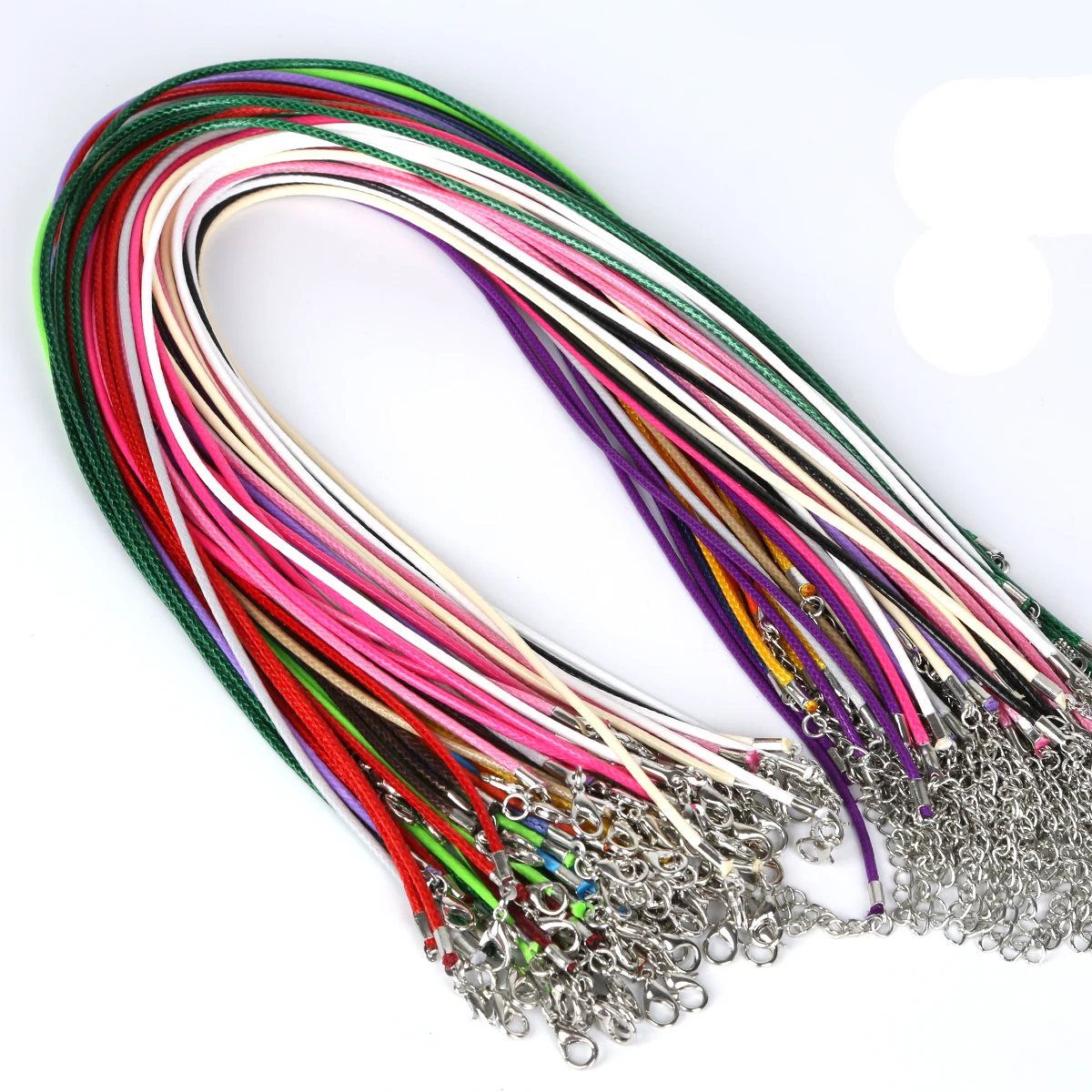 10Pcs/Lot 1.5/2mm Colorful Fauxs Leather Cord Adjustable Braided Rope For Necklace Bracelet DIY Jewelry Making Supplie Accessori