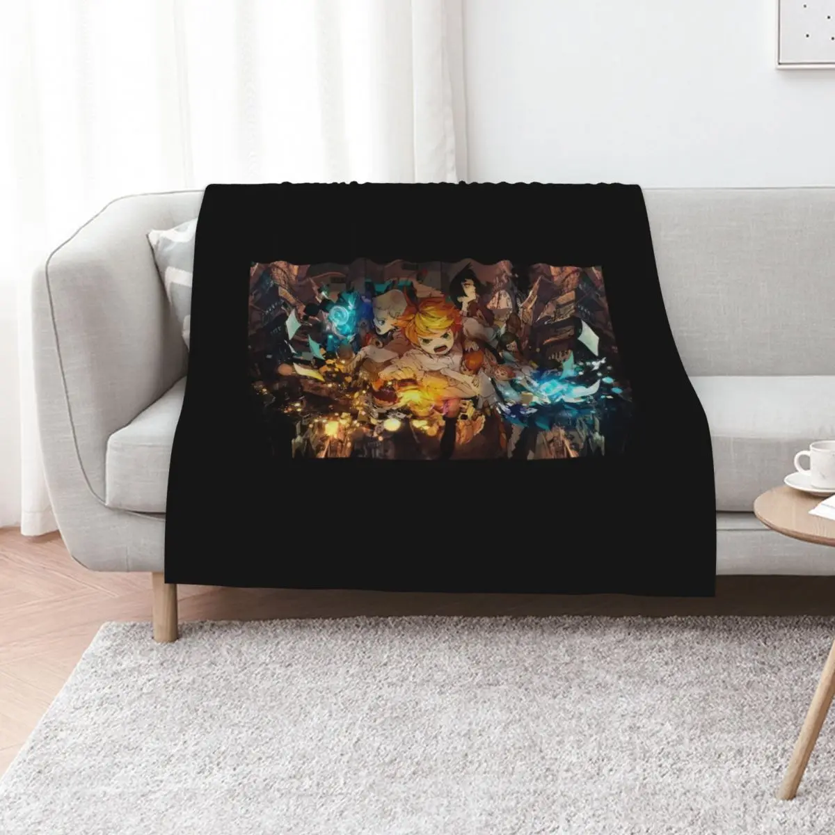 The Promised Neverland Throw Blanket Comforter Large Cute Thermals For Travel blankets and throws Blankets For Baby Blankets