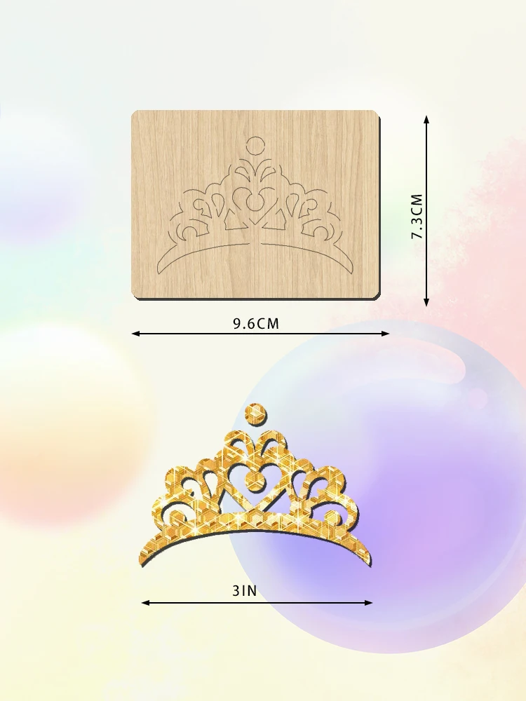 SIZZIXDIES 1piece 3-inch crown wooden cutting dies suitable for most machines