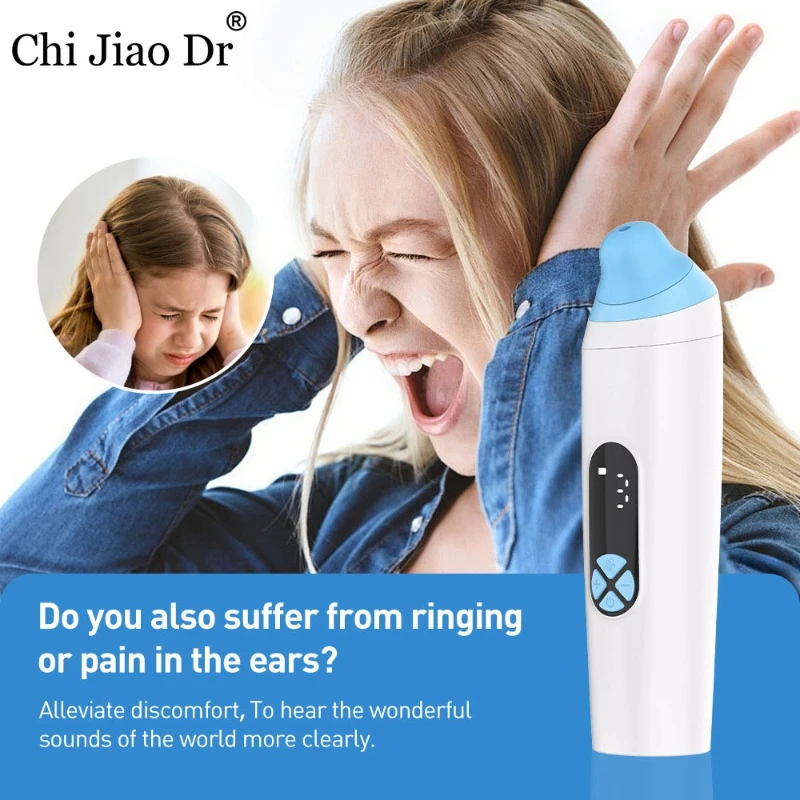 

ChiJiaoDr Portable Electric Ear Pressure Relief Device with Unblocking Device To Balance Ear Pressure Improve Tinnitus Ear Pain