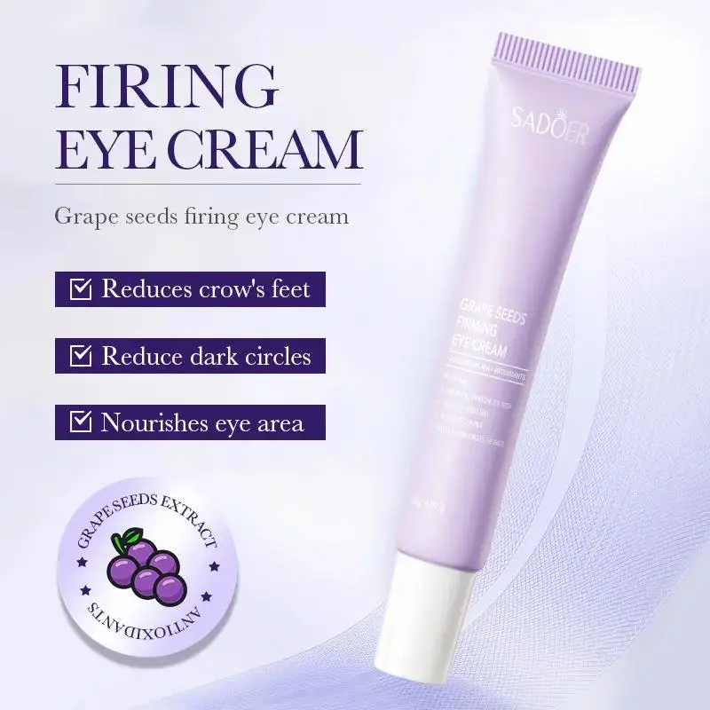SADOER Trauben-Augencreme, Anti-Augenringe, Entfernung von Tränensäcken, feuchtigkeitsspendend, Whitening, Anti-Falten, Schönheit, Augen, Hautpflege