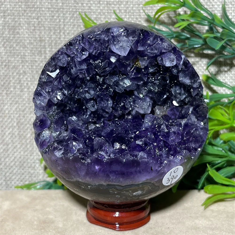 Natural Crystal Amethyst Cluster Sphere Open Tooth Ball Beauty Quartz Healing Reiki Specimen Minerals Stone Home Decoration