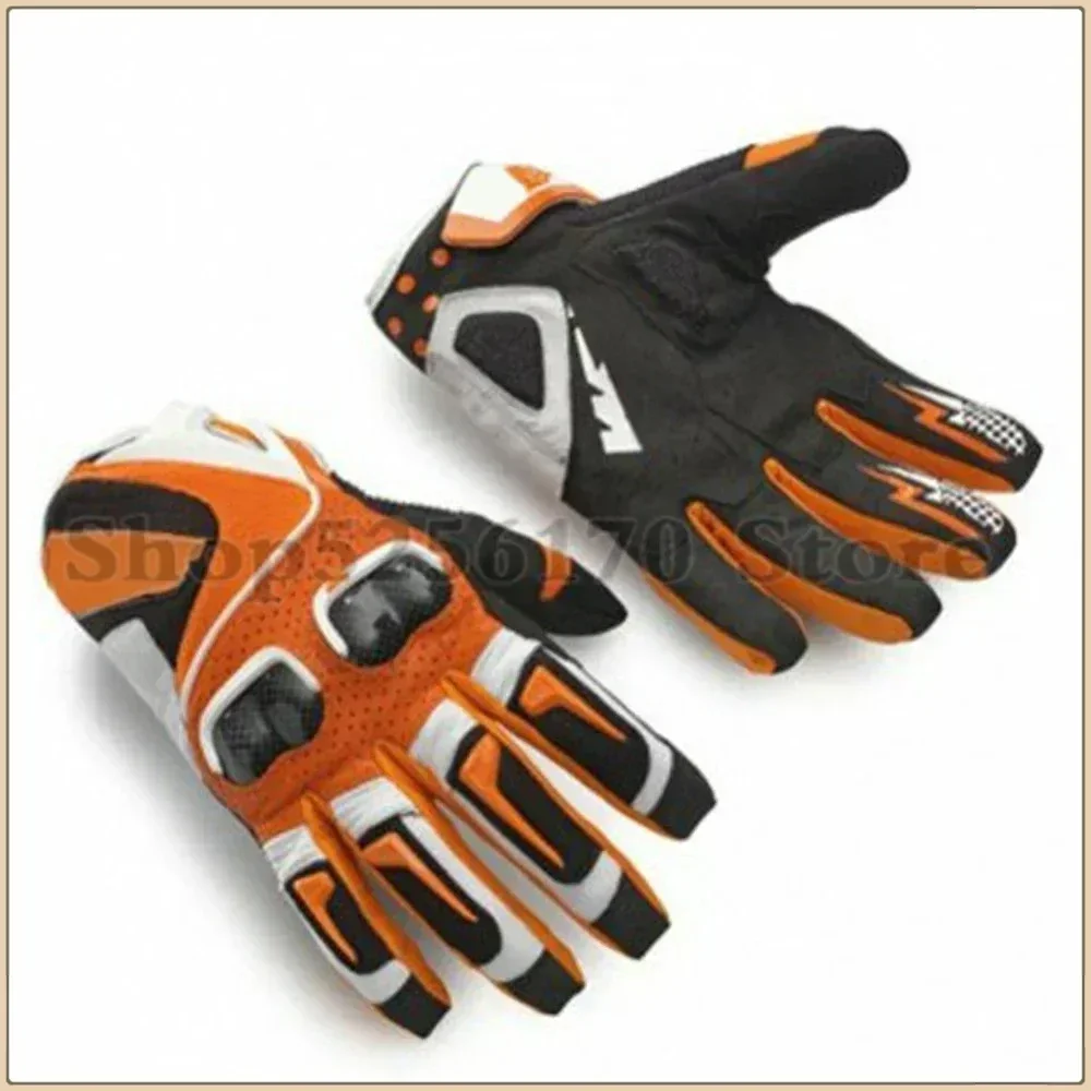 Motorcycle For Ktm Gloves Motorbike Motorcross Racing Team ATV MTB Bike MX BMX Moto Off Road Protective Equipment Leather