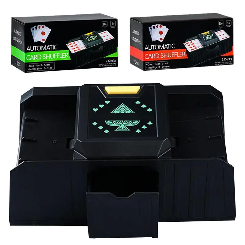 Automatic Card Shuffling Machine 1-4 Decks Electric Poker Card Shuffler Automatic Sensor & Timed Shuffler Poker Shuffle Machine