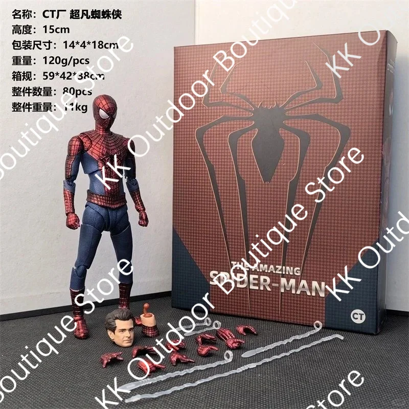 متوفر في المخزون Ct Toys سبايدرمان الرجل العنكبوت المذهل أندرو غارفيلد الشكل الرجل العنكبوت أنيمي عمل الشكل تمثال نموذج دمى هدايا