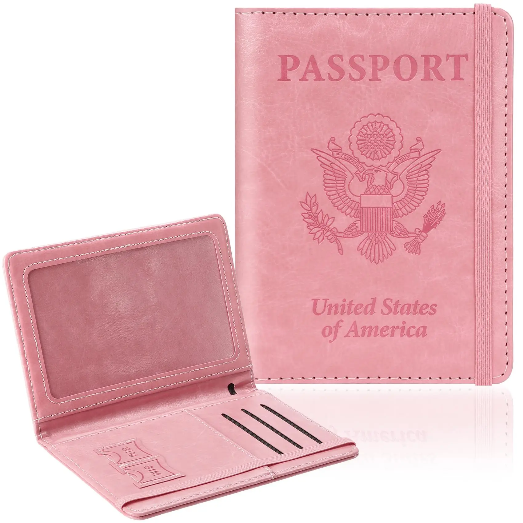 Porta Passaporto da Viaggio, Custodia RFID per Passaporto, Portafoglio Passaporto Donna, Accessori Essenziali da Viaggio, Organizzatore Documenti