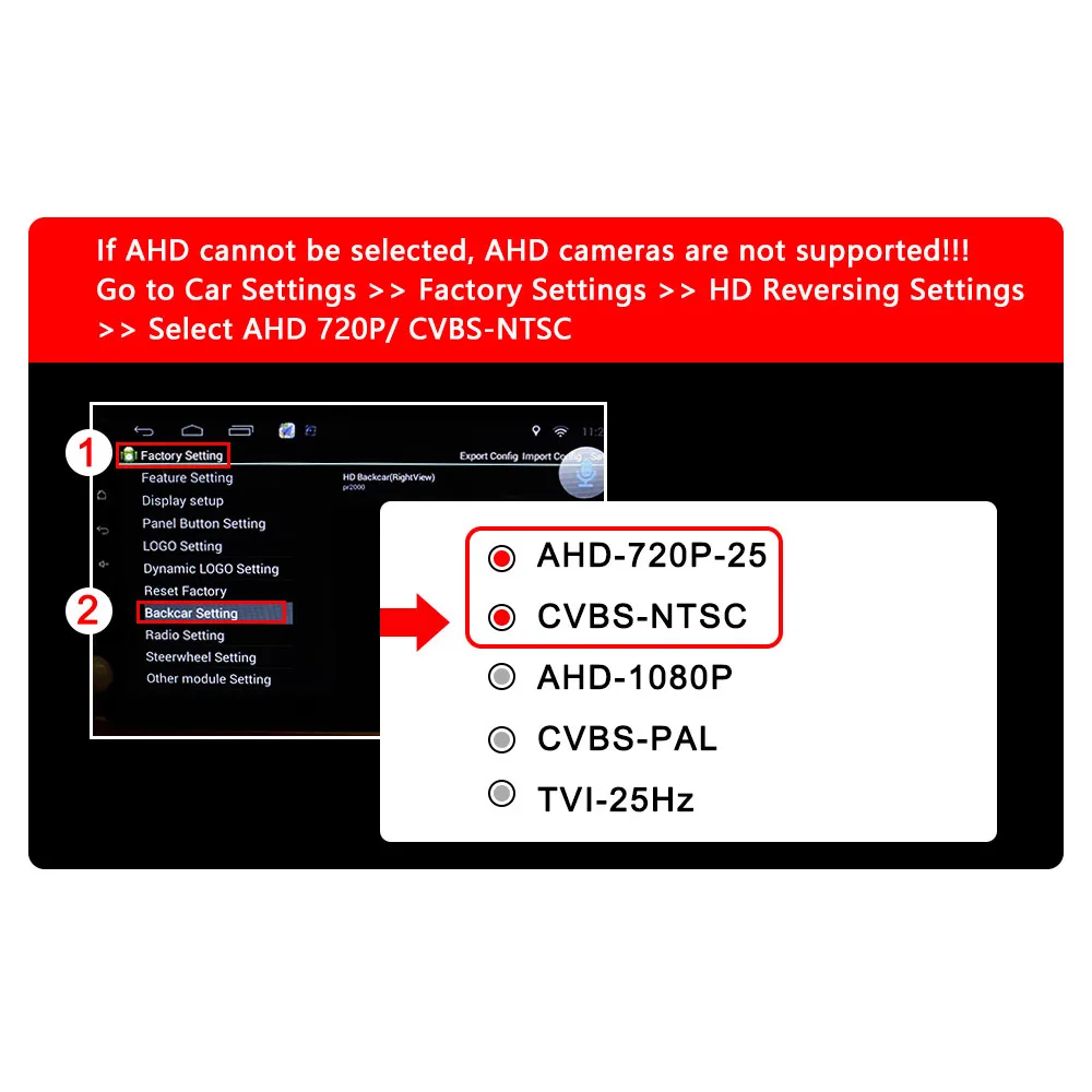 AHD Car Rear View Camera HD Night Vision Reversing Automatic Parking Monitor CCD Waterproof Wide Angle CCD Front Camera