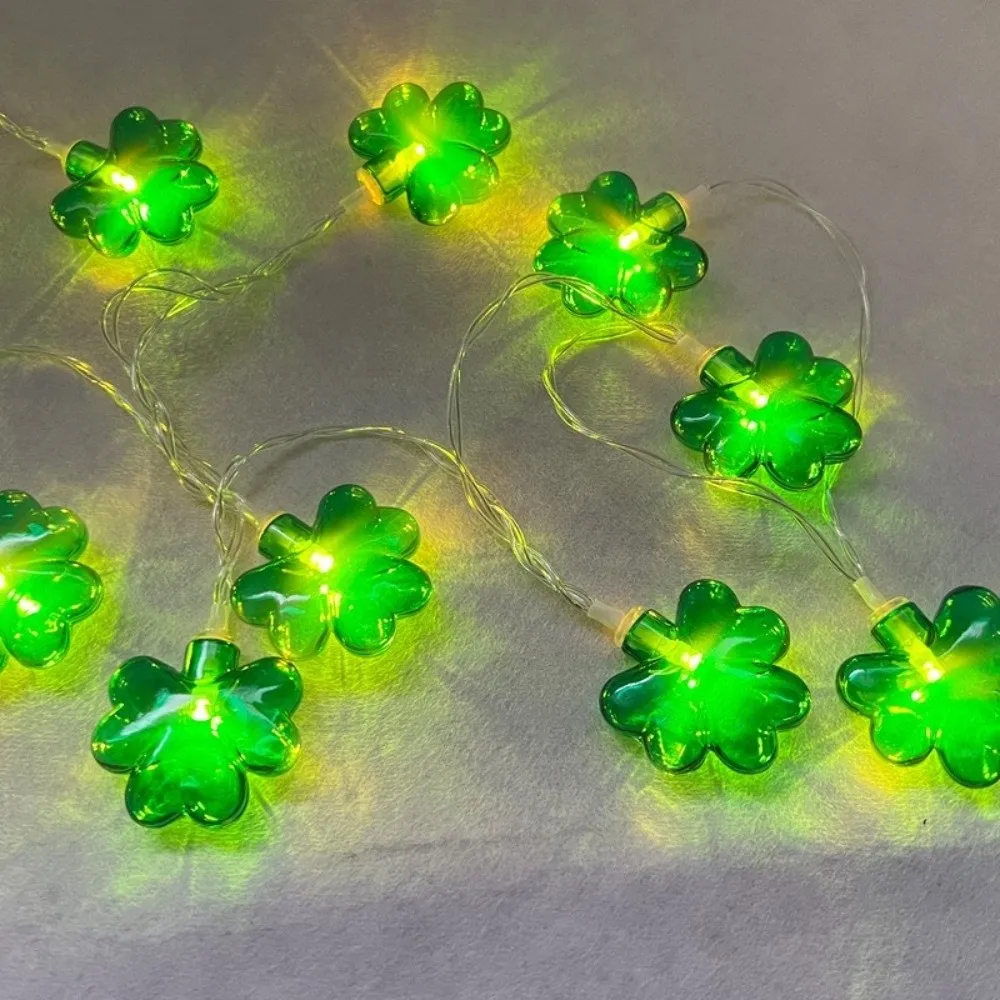 New St Patricks Day Green Lights Battery Operated USB Lucky Party Lighting Led 3D Shamrocks Lights Home Decor