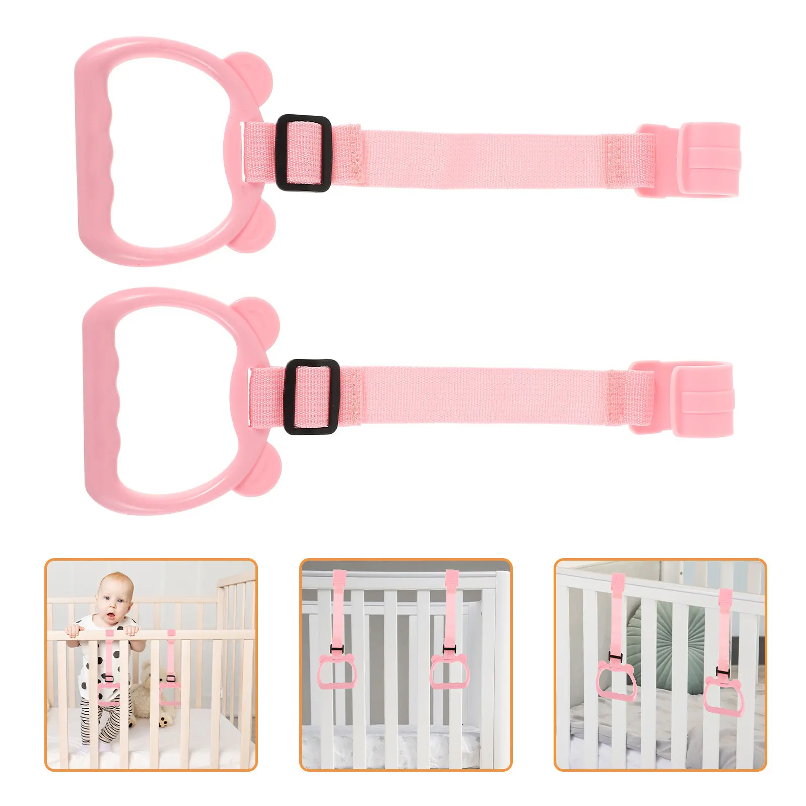

1 Pair Infant Standing Training Rings Baby Pull Up Cot Rings Toddler Gym Nursery Support Walking Training Exercise Assistant