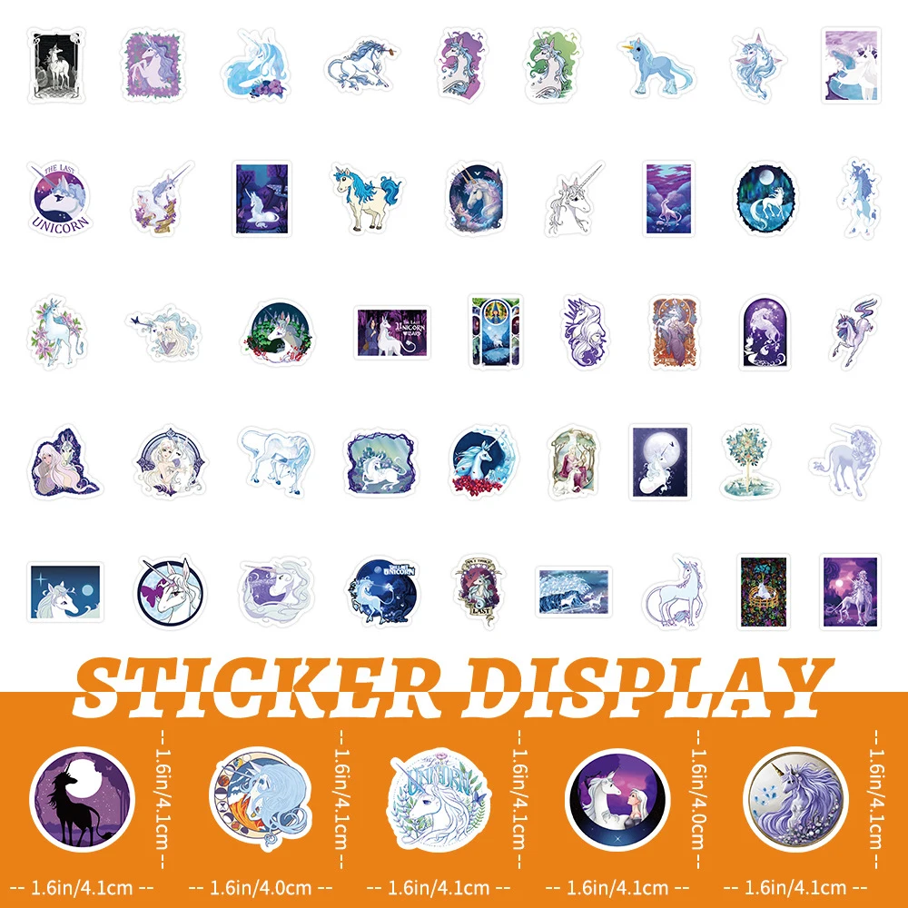 10/30/50/100pcs The Last Unicorn Cartoon Stickers Graffiti Decals for Kids Toy DIY Phone Luggage Guitar Aesthetic Sticker Decor