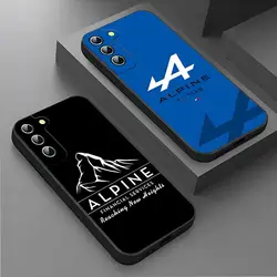 Cool A-Alpine Logo Phone Case for Samsung S24 Ultra S22 S23 S20 Fe S21 Plus Galaxy A54 A34 A24 A53 M54 Note 20 Back Cover