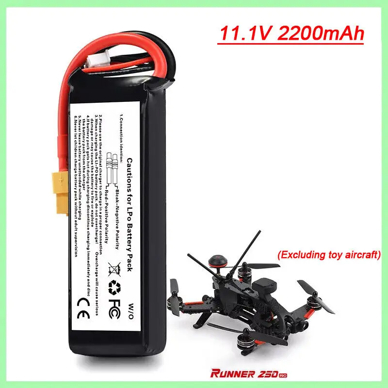 11.1V 2200Mah Lipo Battery T /XT60 plug for Walkera Runner 250 250-Z-26 RC plane