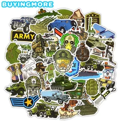 50 PCS Military Style Stickers Soldier Badge Cartoon Cool Stickers for Adult Boys DIY Laptop Car Storage Box Waterproof Vinyl