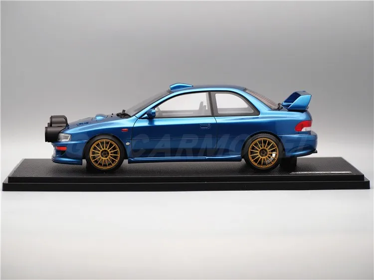 IG 1:18 Impreza 22B STi Version GC8 Blue Light JDM Simulation Limited Edition Resin Metal Static Car Model Toy Gift