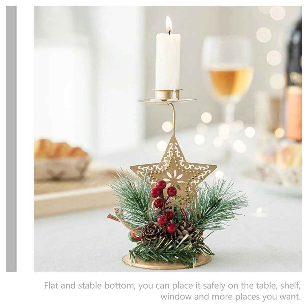 

Christmas Tealight Holder Candlestick Ornament Decorations Tray Window Centerpiece