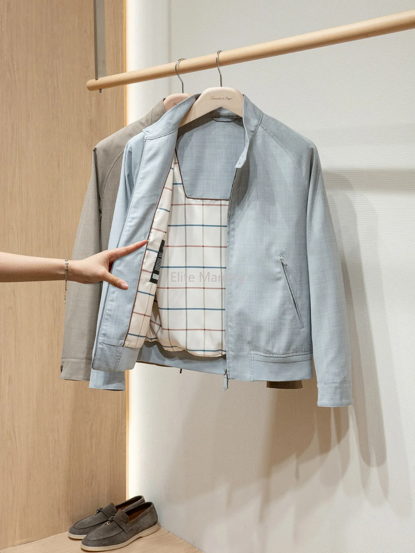 

Australia imported machine washable wool fabric, men's jacket