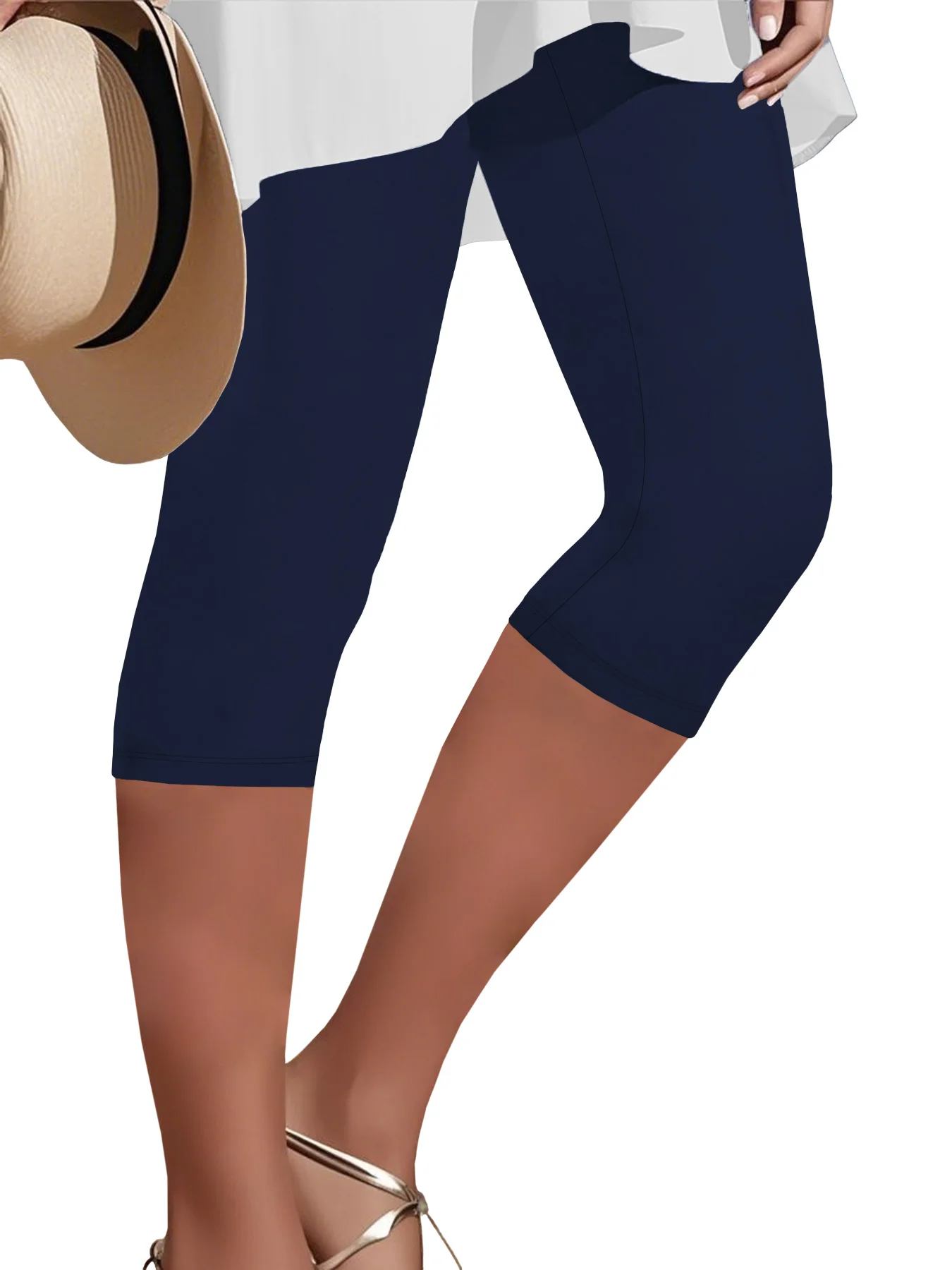 Super Soft Yoga Running Pants Women Capri Leggings No See Through Athletic Workout Home Casual Leggings