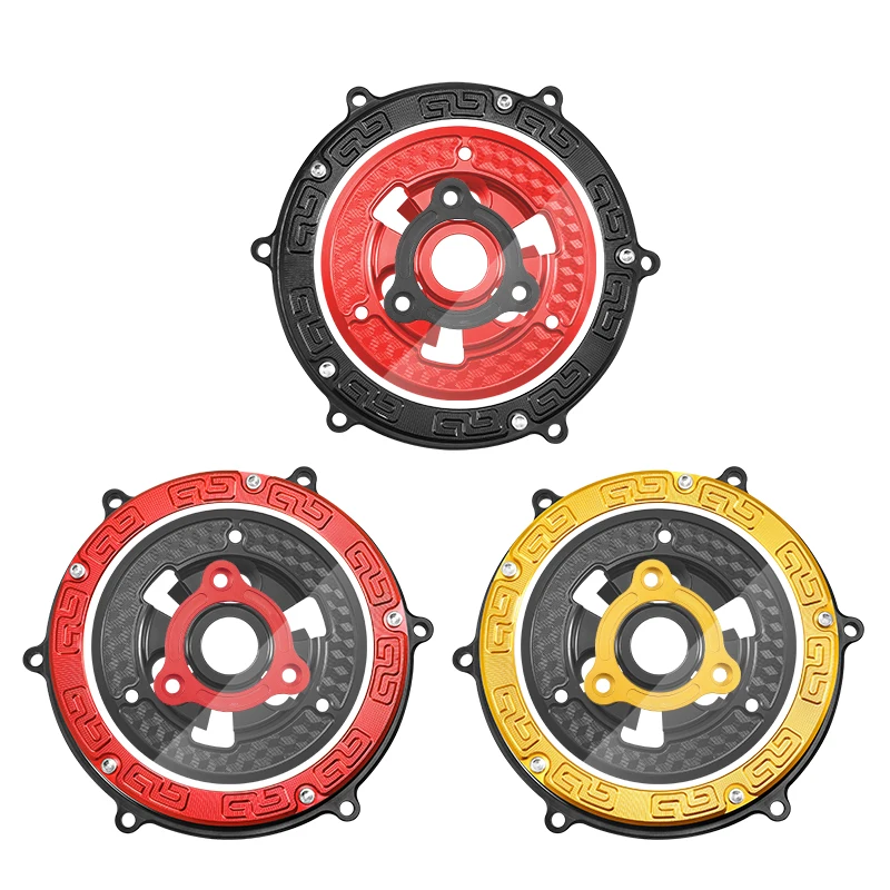For DUCATI Panigale V4 2019-2021 V4S 19-21 Motorcycle Clutch Transparent Engine Side Protection Cover Refitted Aluminum
