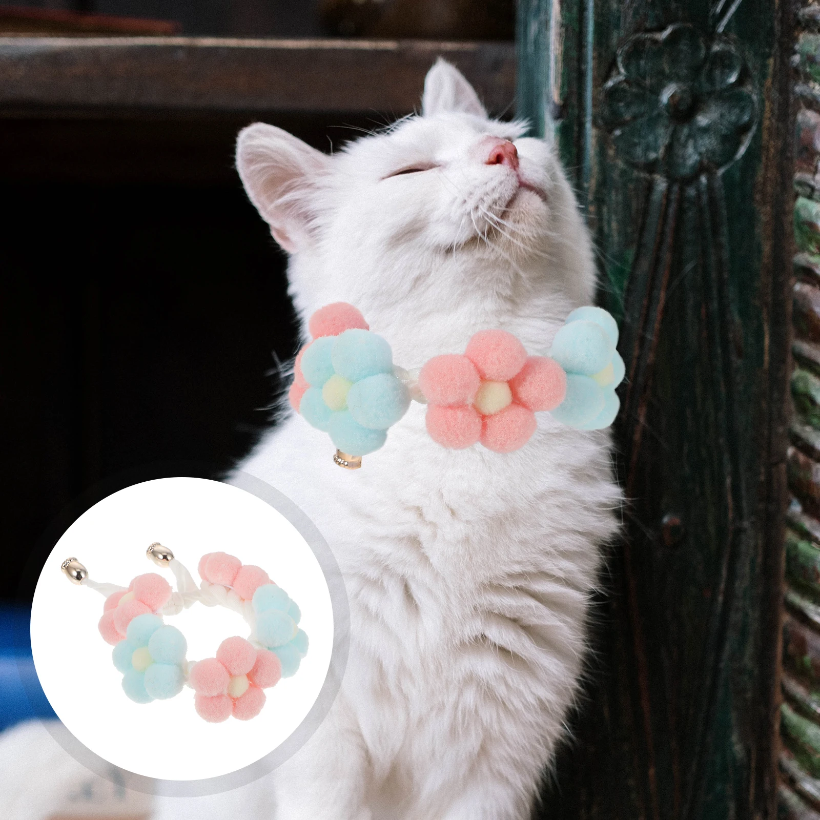 

Creative For Cat Dog Hand Knitted Adjustable Fashion Neck Ring Lightweight Scarf Pet Supplies Accessory Decorative Dog Cat