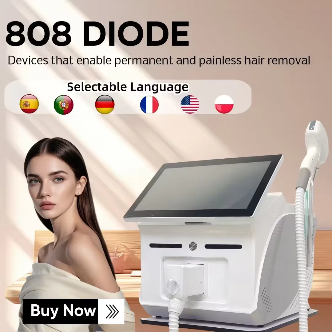 

Professional 5000W Ice Cooling Diode Laser Hair Removal 4 Waves 755 940 1064 808nm Painless Permanent Device‌ LCD Screen