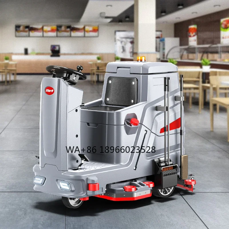 High Quality Ride Commercial Industrial Electric Vehicle Tile Hard Floor Washer Hotel Scrubber Dryer