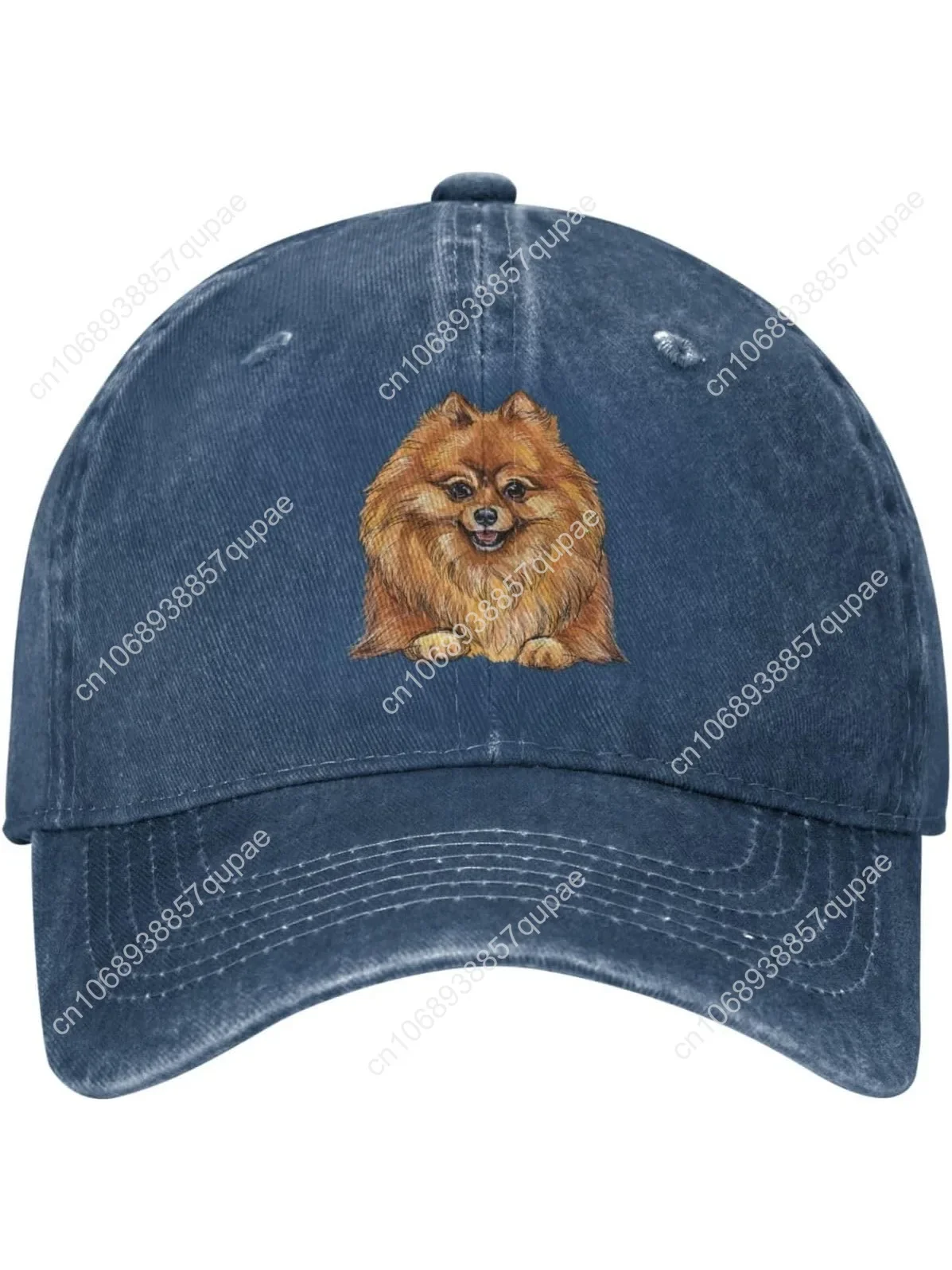

Cool Hats for Men Dog Mom Gym Hats for Mens Lids Caps Trendy Pomeranian Golf Hat Navy Blue